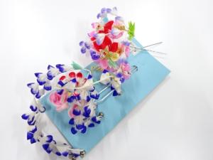 アンティーク　つまみ細工　髪飾りセット